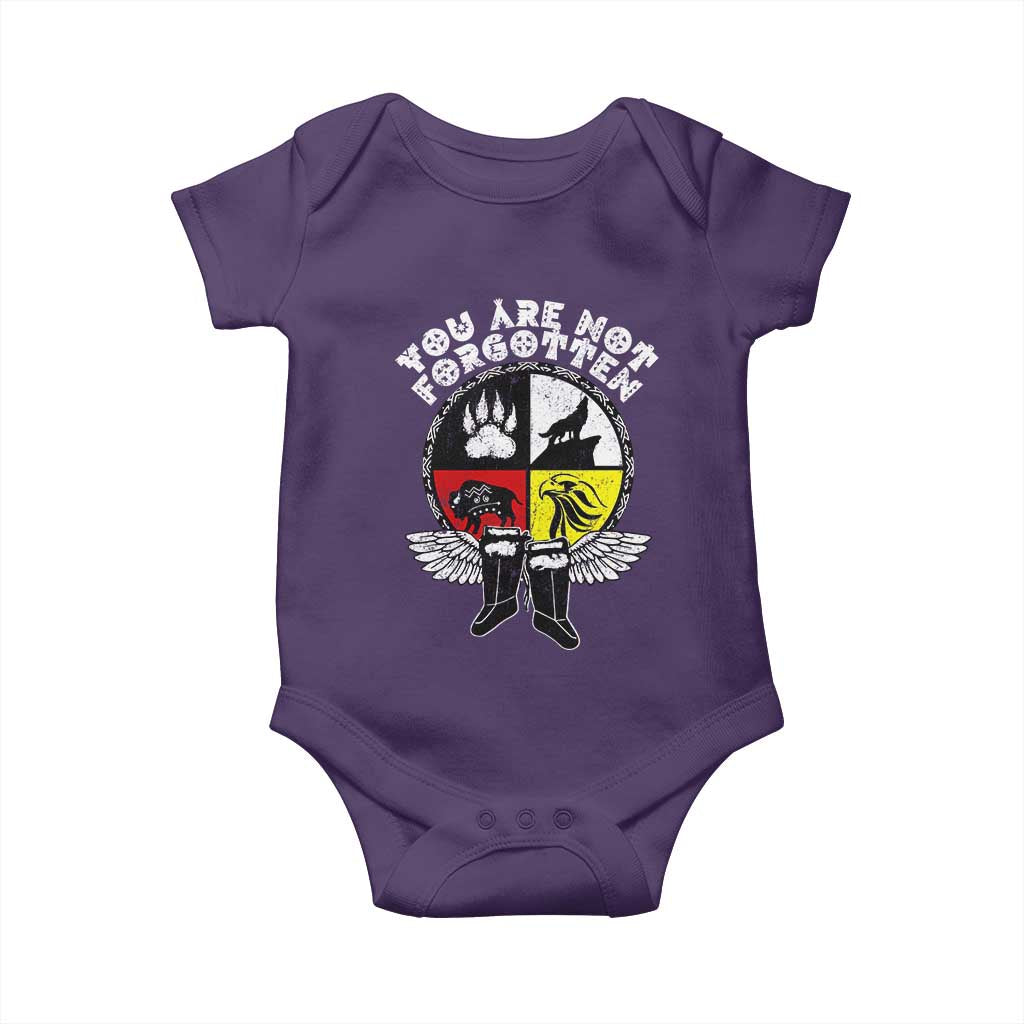Native American Indian Baby Onesie You Are Not Forgotten TS10 Purple Print Your Wear