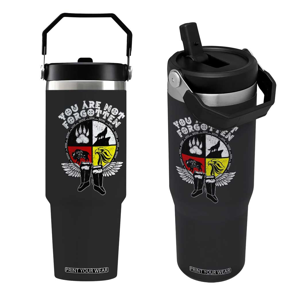 Native American Indian Flip Straw Tumbler You Are Not Forgotten TS10 One Size: 30 oz Black Print Your Wear