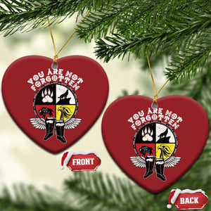 Native American Indian Christmas Ornament You Are Not Forgotten TS10 Heart Red Print Your Wear