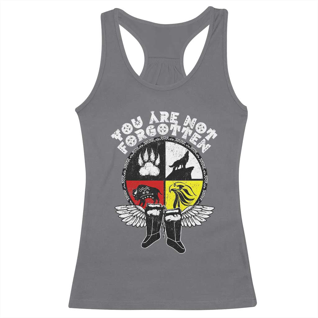 Native American Indian Racerback Tank Top You Are Not Forgotten TS10 Charcoal Print Your Wear