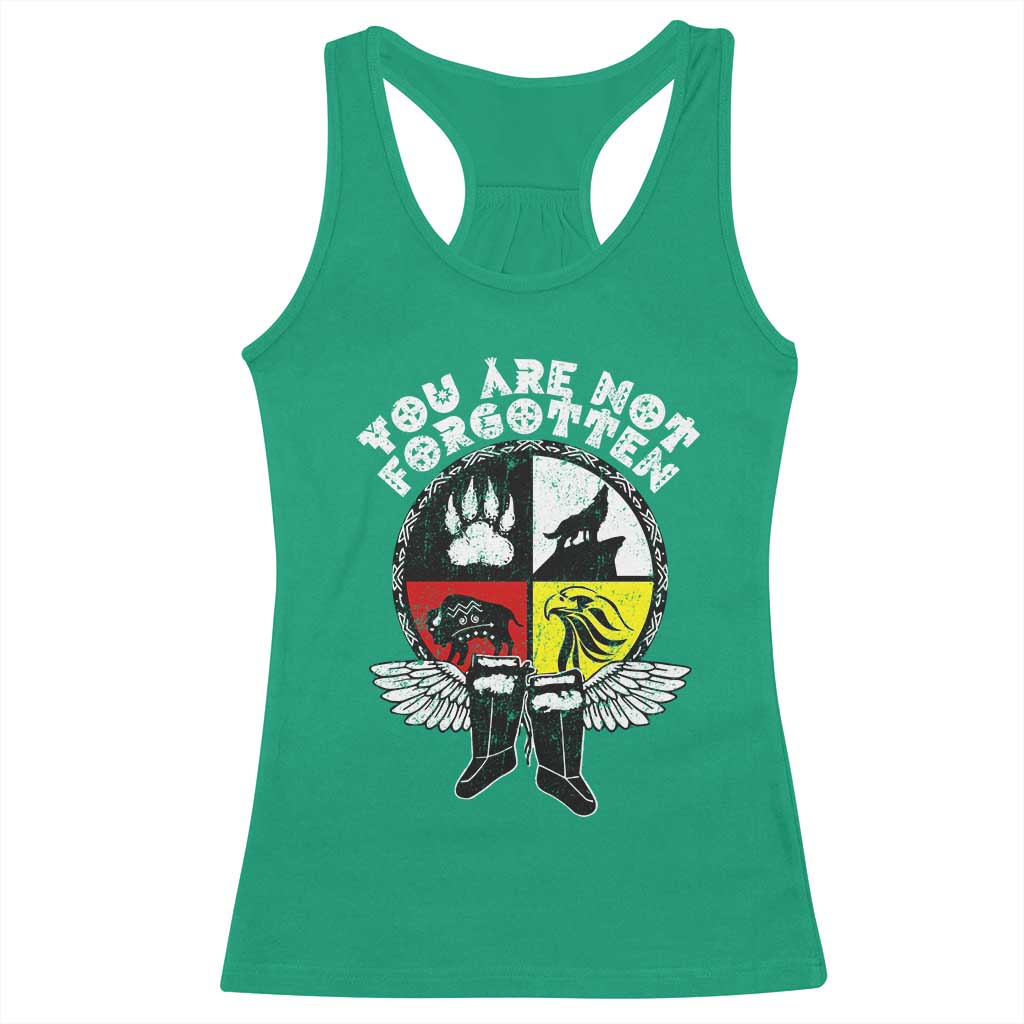 Native American Indian Racerback Tank Top You Are Not Forgotten TS10 Irish Green Print Your Wear