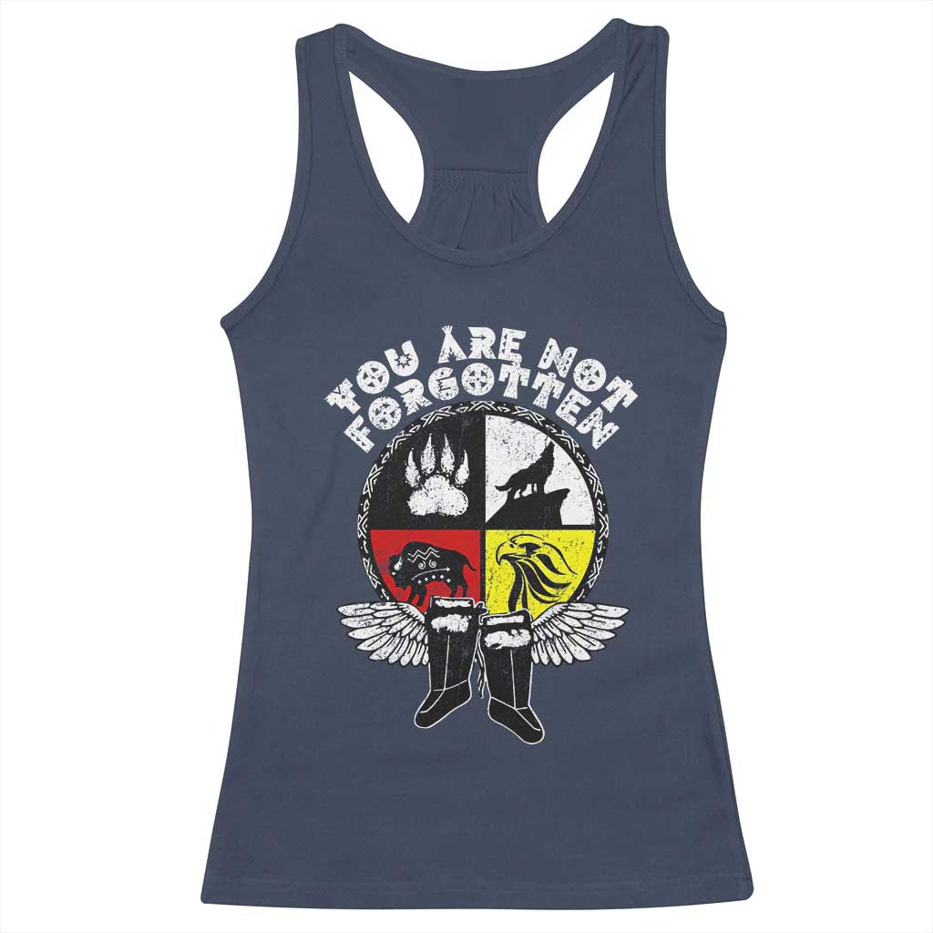 Native American Indian Racerback Tank Top You Are Not Forgotten TS10 Navy Print Your Wear