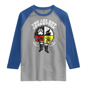 Native American Indian Raglan Shirt You Are Not Forgotten TS10 Sport Gray Royal Print Your Wear