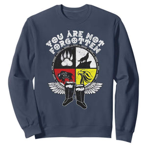 Native American Indian Sweatshirt You Are Not Forgotten TS10 Navy Print Your Wear