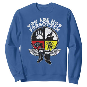 Native American Indian Sweatshirt You Are Not Forgotten TS10 Royal Blue Print Your Wear