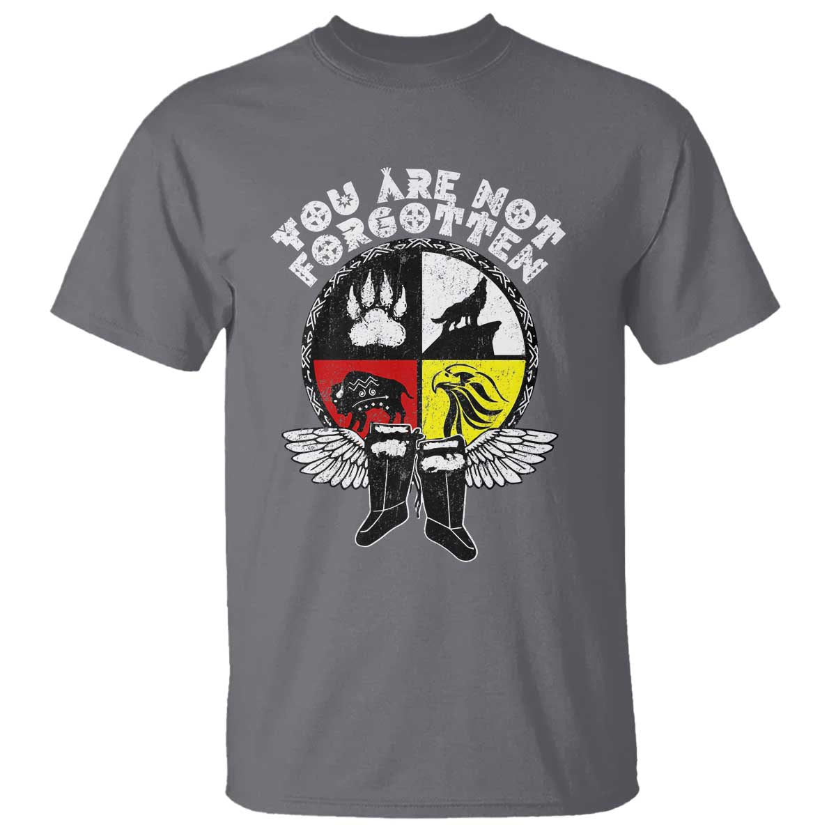 Native American Indian T Shirt You Are Not Forgotten TS10 Charcoal Print Your Wear