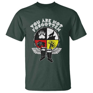 Native American Indian T Shirt You Are Not Forgotten TS10 Dark Forest Green Print Your Wear