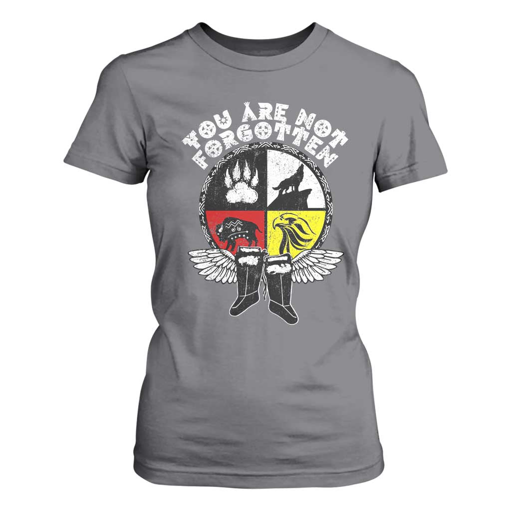 Native American Indian T Shirt For Women You Are Not Forgotten TS10 Charcoal Print Your Wear