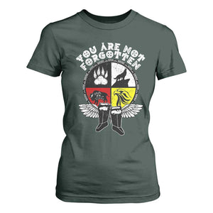 Native American Indian T Shirt For Women You Are Not Forgotten TS10 Dark Forest Green Print Your Wear