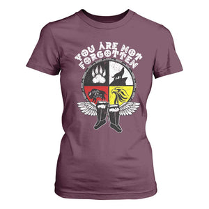 Native American Indian T Shirt For Women You Are Not Forgotten TS10 Maroon Print Your Wear