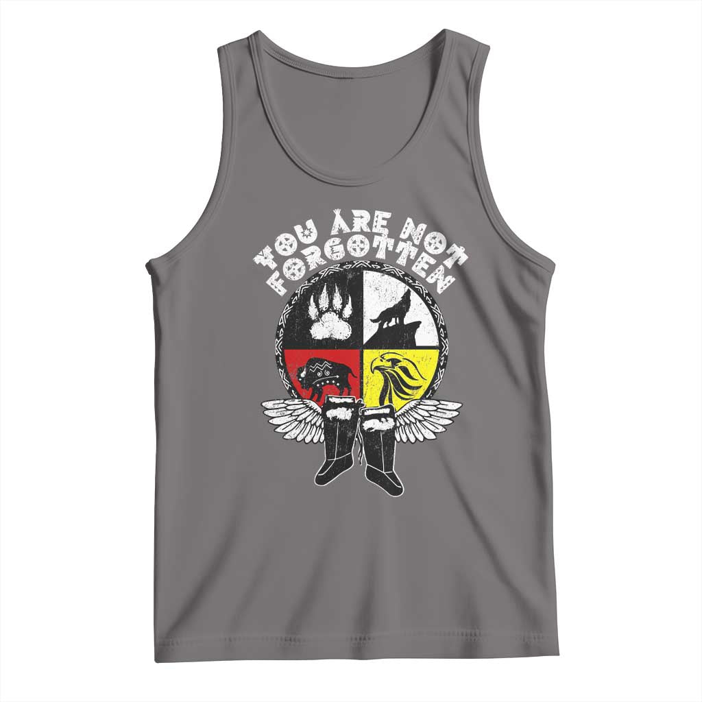 Native American Indian Tank Top You Are Not Forgotten TS10 Deep Heather Print Your Wear