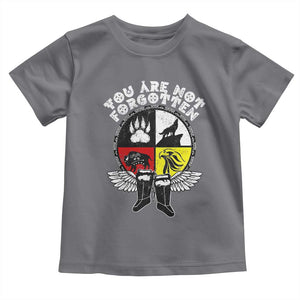 Native American Indian Toddler T Shirt You Are Not Forgotten TS10 Charcoal Print Your Wear