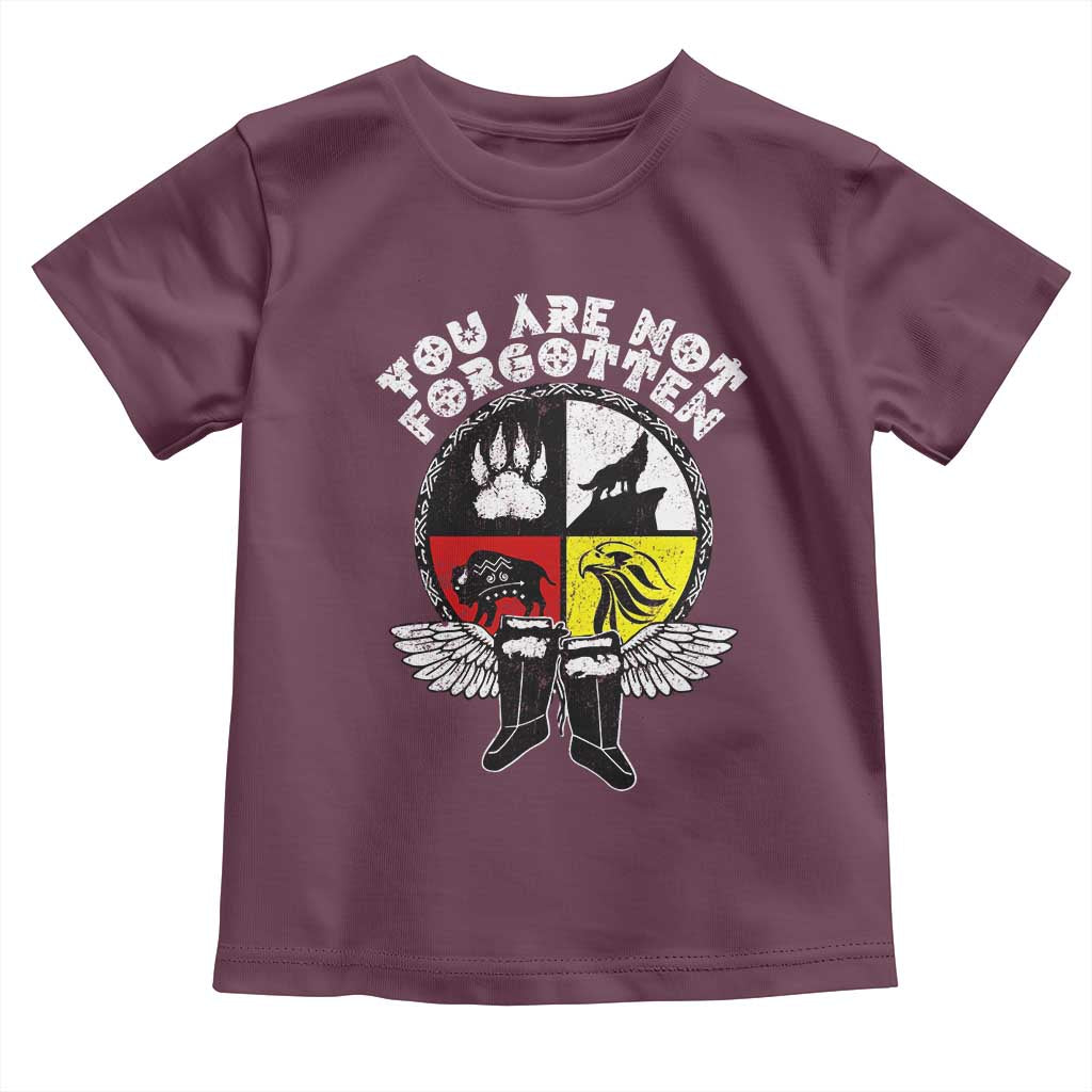 Native American Indian Toddler T Shirt You Are Not Forgotten TS10 Maroon Print Your Wear