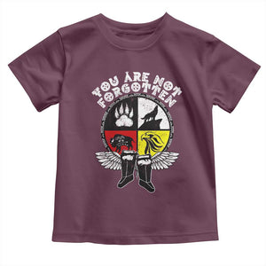 Native American Indian Toddler T Shirt You Are Not Forgotten TS10 Maroon Print Your Wear
