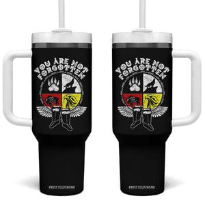 Native American Indian Tumbler With Handle You Are Not Forgotten TS10 One Size: 40 oz Black Print Your Wear