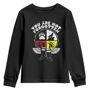 Native American Indian Youth Sweatshirt You Are Not Forgotten TS10 Black Print Your Wear