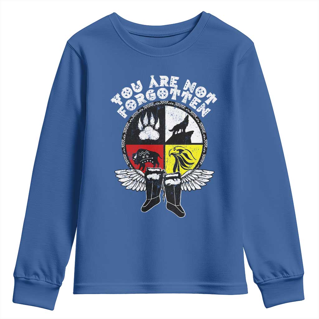 Native American Indian Youth Sweatshirt You Are Not Forgotten TS10 Royal Blue Print Your Wear