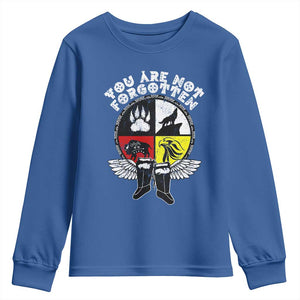 Native American Indian Youth Sweatshirt You Are Not Forgotten TS10 Royal Blue Print Your Wear
