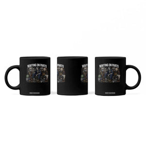 Waiting On Parts HVAC Tech Skeleton Funny Mechanic Graphic Coffee Mug