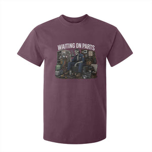 Waiting On Parts HVAC Tech Skeleton Funny Mechanic Graphic T Shirt For Kid