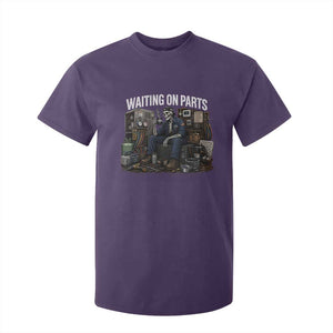 Waiting On Parts HVAC Tech Skeleton Funny Mechanic Graphic T Shirt For Kid
