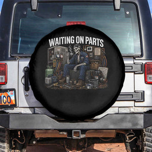 Waiting On Parts HVAC Tech Skeleton Funny Mechanic Graphic Spare Tire Cover