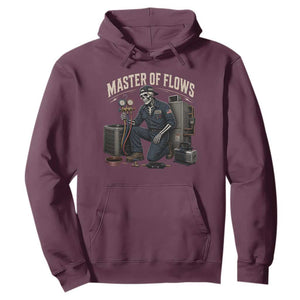 HVAC Tech Skeleton Mechanic Hoodie Master Of Flows Vintage Distressed Graphic