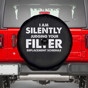 HVAC Tech Graphic Spare Tire Cover I Am Silently Judging Your Filter Replacement Schedule