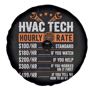 HVAC Tech Hourly Rate Spare Tire Cover Funny Labor Pricing List Technician Quote Graphic