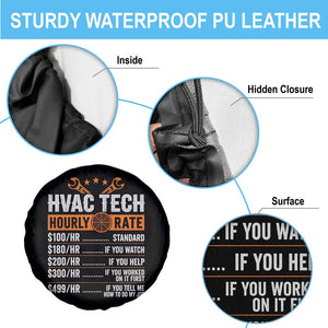 HVAC Tech Hourly Rate Spare Tire Cover Funny Labor Pricing List Technician Quote Graphic