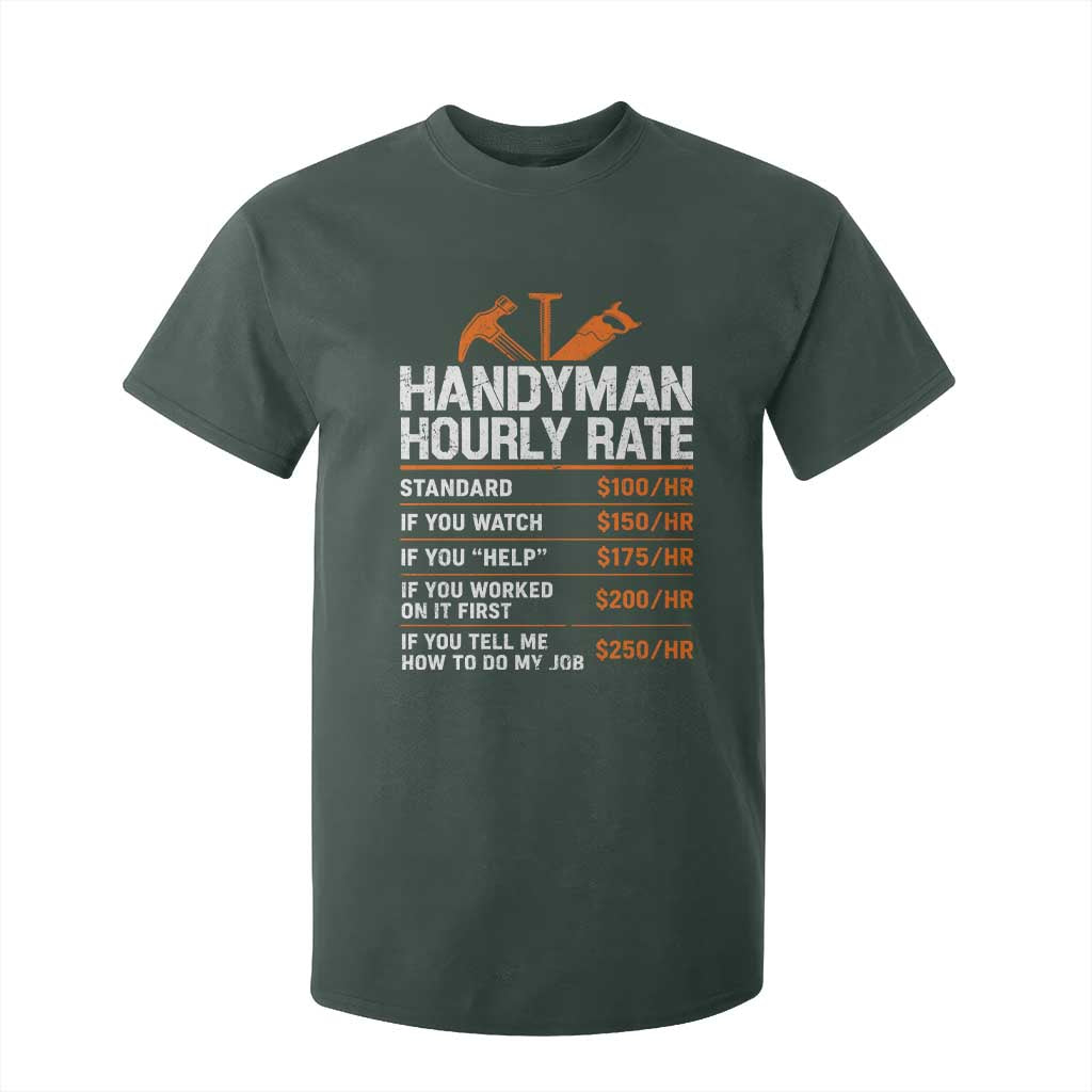 Handyman Hourly Rate T Shirt For Kid Handyman Gifts Contractor Coworker Gift
