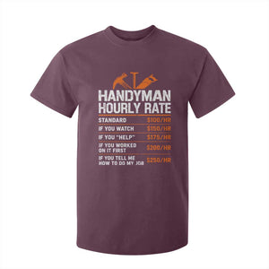 Handyman Hourly Rate T Shirt For Kid Handyman Gifts Contractor Coworker Gift