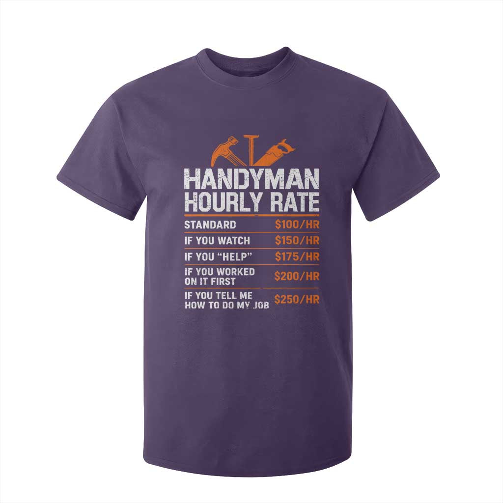 Handyman Hourly Rate T Shirt For Kid Handyman Gifts Contractor Coworker Gift