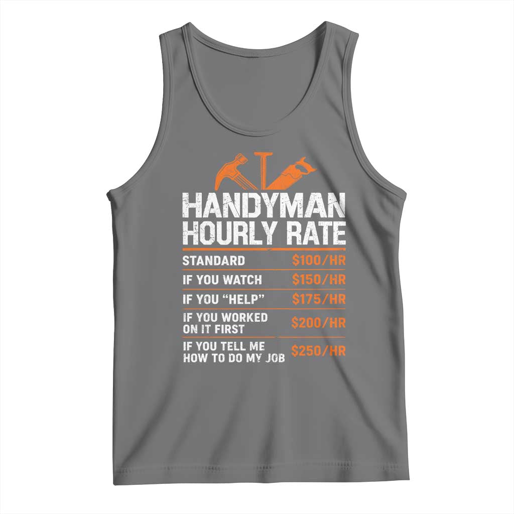 Handyman Hourly Rate Tank Top Handyman Gifts Contractor Coworker Gift