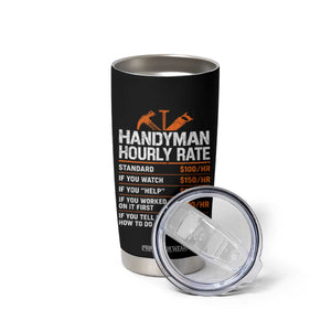Handyman Hourly Rate Tumbler Cup Handyman Gifts Contractor Coworker Gift