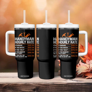 Handyman Hourly Rate Tumbler With Handle Handyman Gifts Contractor Coworker Gift