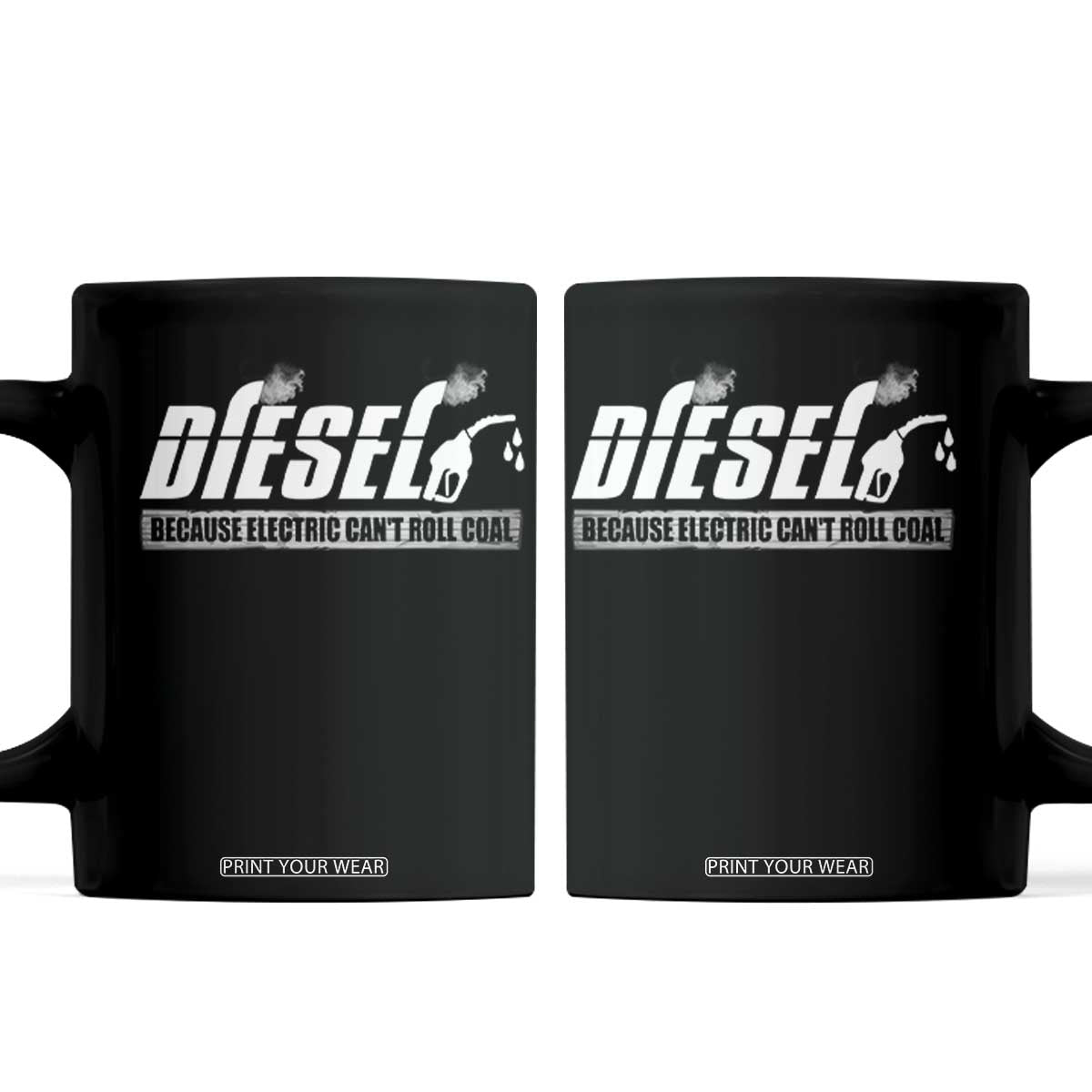 Diesel Because Electric Cars Can't Roll Coal Truck Coffee Mug Trucker Mechanic Graphic