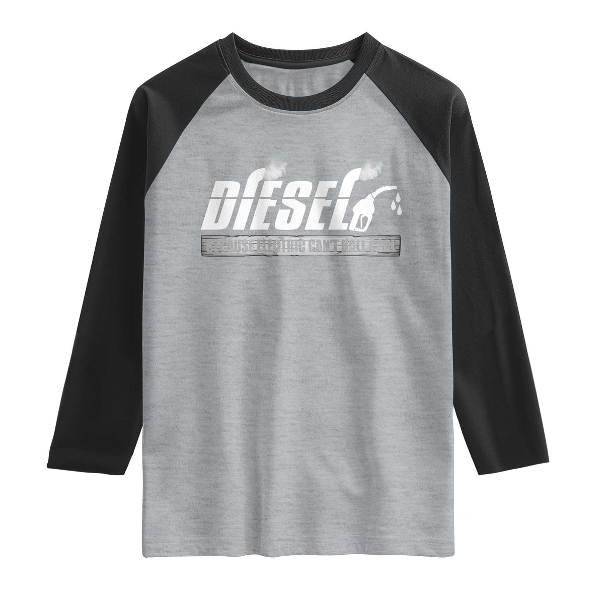 Diesel Because Electric Cars Can't Roll Coal Truck Raglan Shirt Trucker Mechanic Graphic