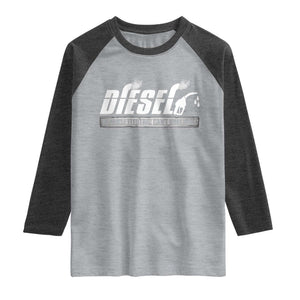 Diesel Because Electric Cars Can't Roll Coal Truck Raglan Shirt Trucker Mechanic Graphic