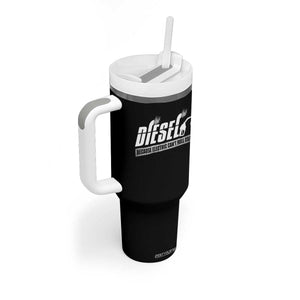 Diesel Because Electric Cars Can't Roll Coal Truck Tumbler With Handle Trucker Mechanic Graphic