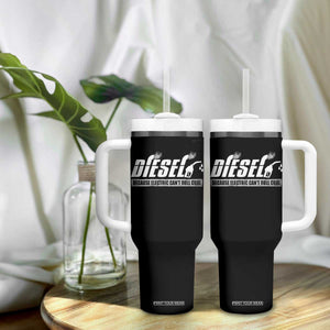 Diesel Because Electric Cars Can't Roll Coal Truck Tumbler With Handle Trucker Mechanic Graphic