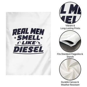 Real Men Smell Like Diesel Truck Mechanic Humor Garden Flag