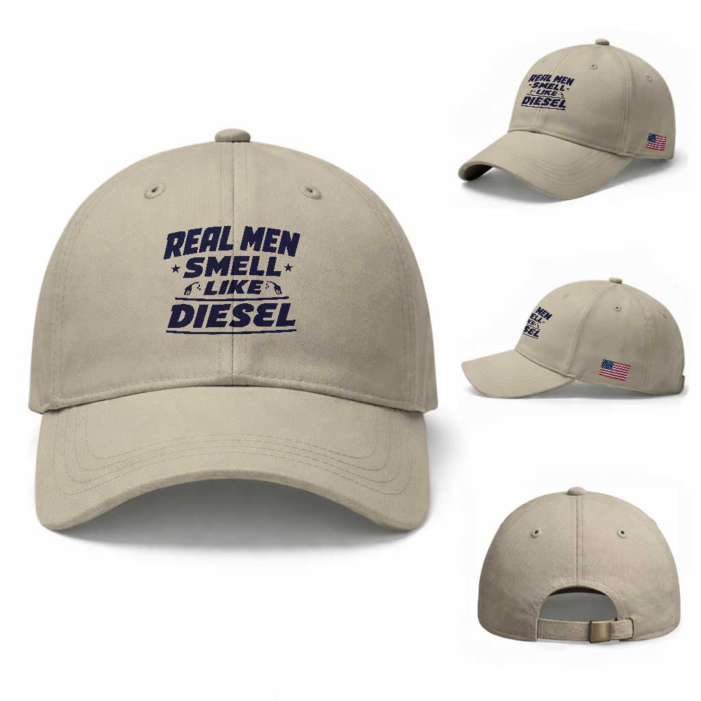 Real Men Smell Like Diesel Truck Mechanic Humor Baseball Cap