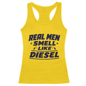 Real Men Smell Like Diesel Truck Mechanic Humor Racerback Tank Top