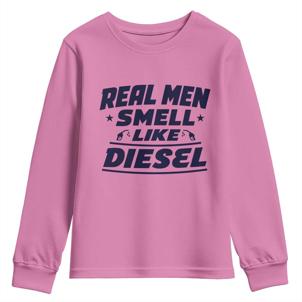 Real Men Smell Like Diesel Truck Mechanic Humor Youth Sweatshirt