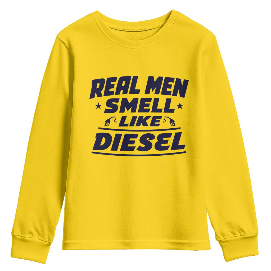 Real Men Smell Like Diesel Truck Mechanic Humor Youth Sweatshirt