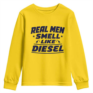 Real Men Smell Like Diesel Truck Mechanic Humor Youth Sweatshirt