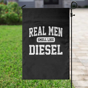 Funny Truck Mechanic Garden Flag Real Men Smell Like Diesel