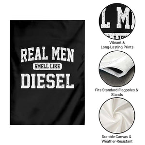 Funny Truck Mechanic Garden Flag Real Men Smell Like Diesel