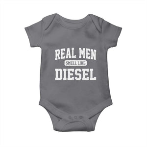 Funny Truck Mechanic Baby Onesie Real Men Smell Like Diesel